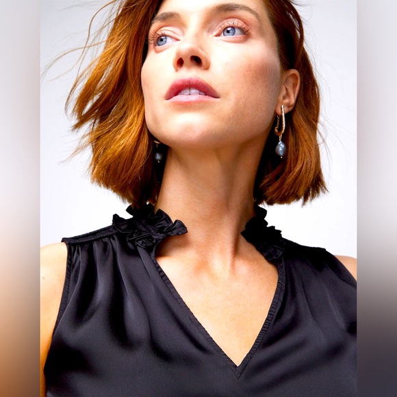 NWT WHBM Satin Ruched Neck Shell - Picture 7 of 7